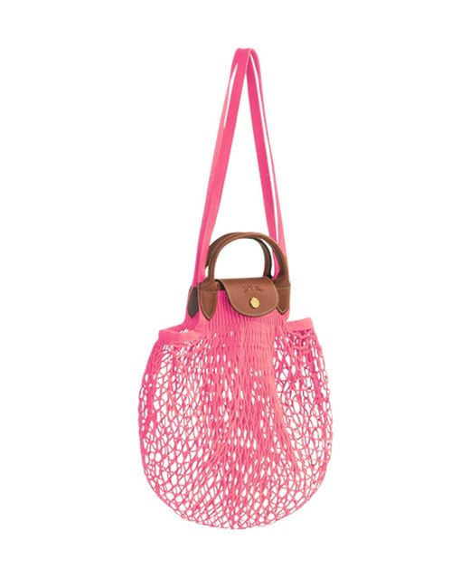 Bolsa de tela Le Pliage filete de Longchamp de color Rosa | Lyst