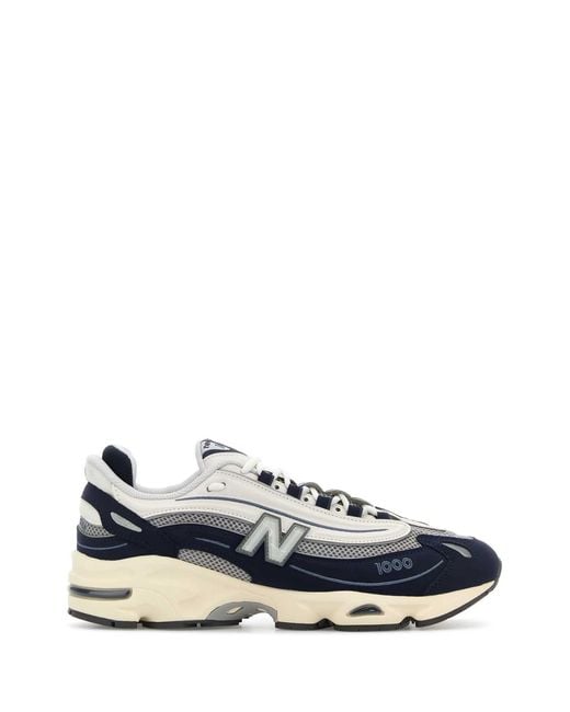 New Balance Blue Rubber And Mesh 1000 Sneakers