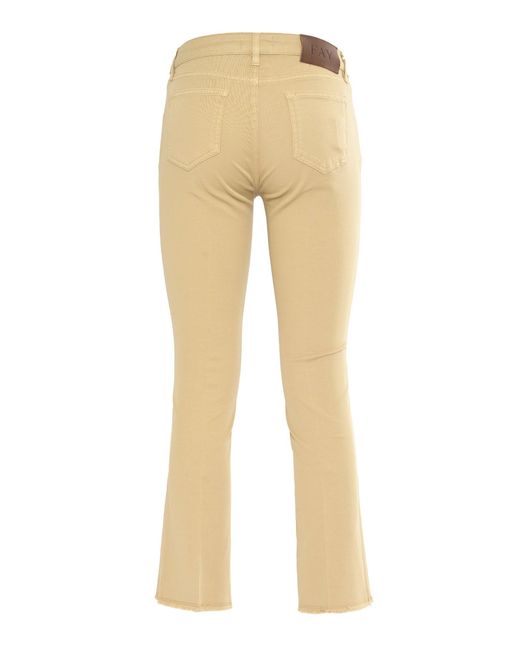 Fay Natural Cropped Pants