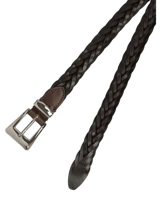 Adriano Meneghetti White Ellar Belts Brown