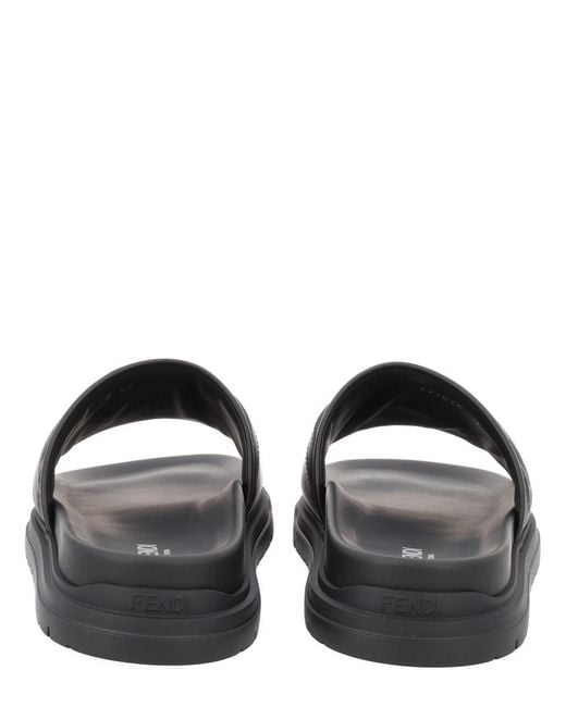 Fendi Gray Diagonal" Sandal