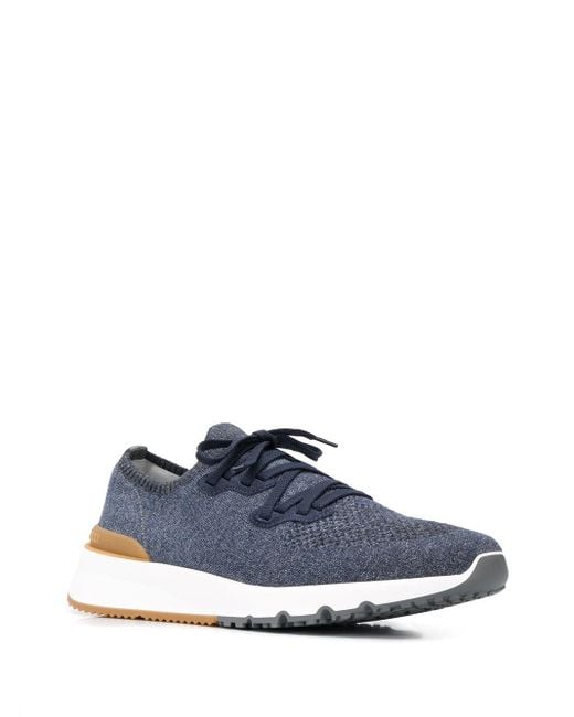 Brunello Cucinelli Blue Trainers for men