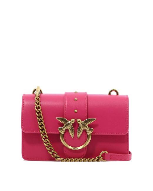 Pinko Love One Mini Crossbody Bag in het Pink