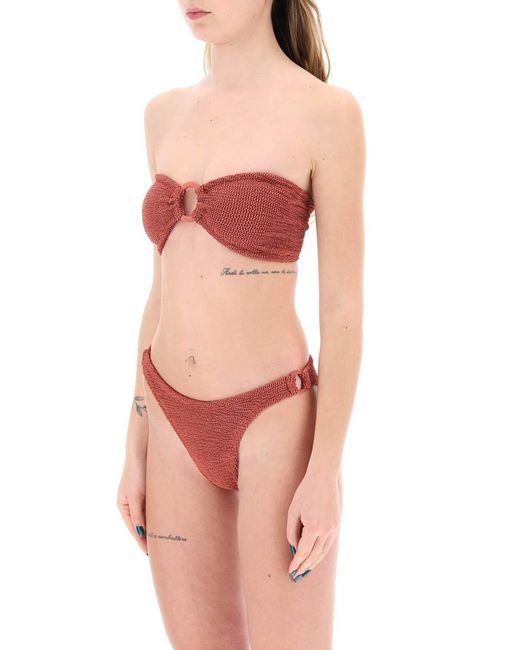 Gloria Bikini Set Hunza G de color Red