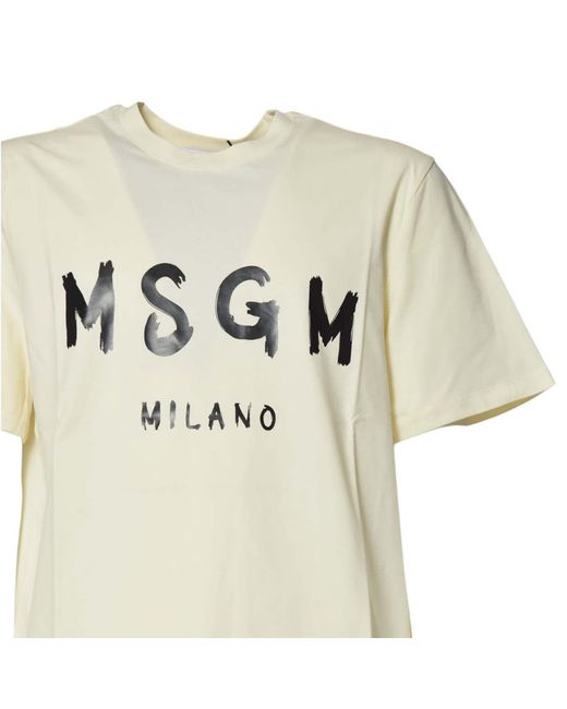 MSGM T-shirts En Polo's in het Natural