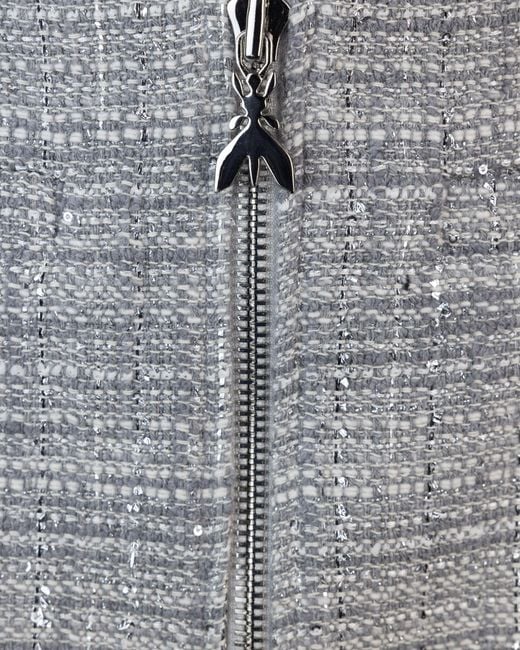Patrizia Pepe Minigonna In Tweed Grigia in het Gray