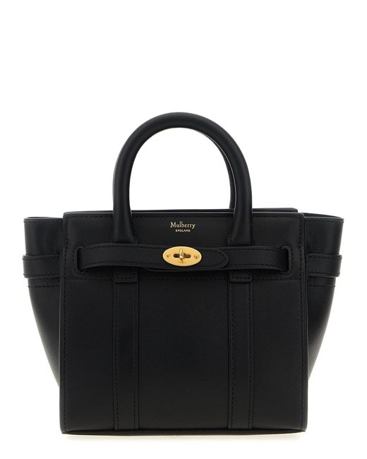 Mulberry Black 'Micro Reißverschluss Bayswater' Handtasche
