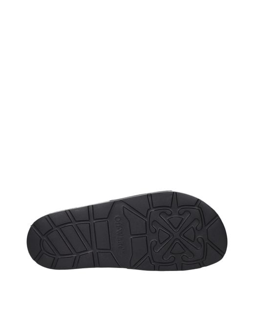 Off-White c/o Virgil Abloh Black Off Clogs And Mules Rubber