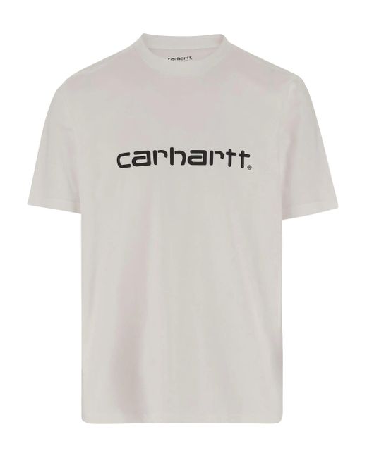 Carhartt Gray S/S Drehbuch T -Shirt übrigens