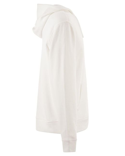Polo Ralph Lauren White Hooded Terry Cloth Sweatshirt