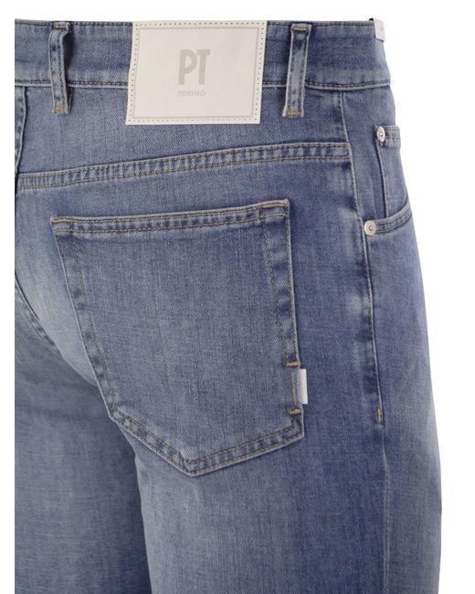 PT Torino reggae Slanke Fit Jeans in het Blue voor heren