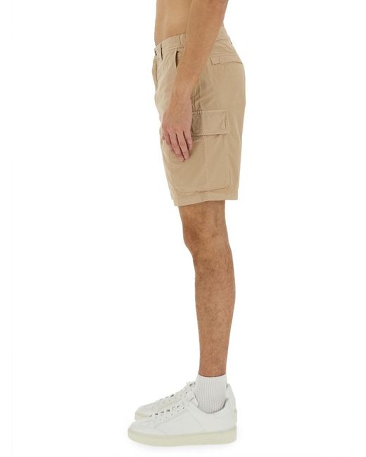 Woolrich Natural Solid Shorts for men