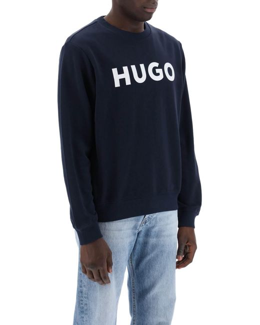 HUGO Dem Logo Sweatshirt in het Blue voor heren