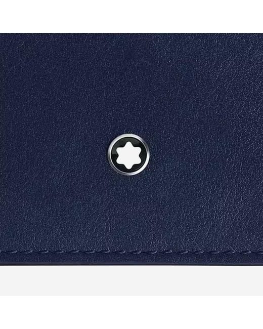 Montblanc Blue Card Holder Leather for men