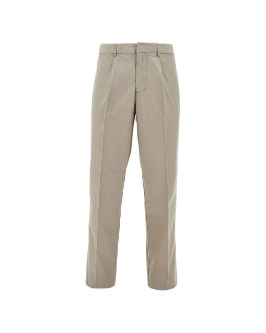 Emporio Armani Gray Cotton Chino Trousers