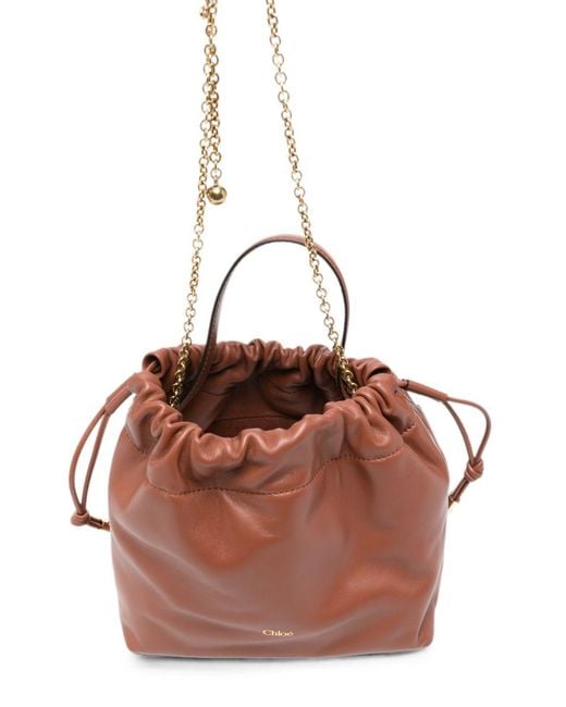 Chloé Pink Chloé Icons Leather Clutch