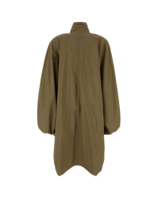 Chloé Green High Neck Trench Coat