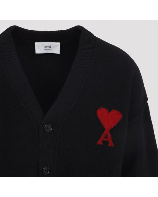 AMI Black Adc Cardigan