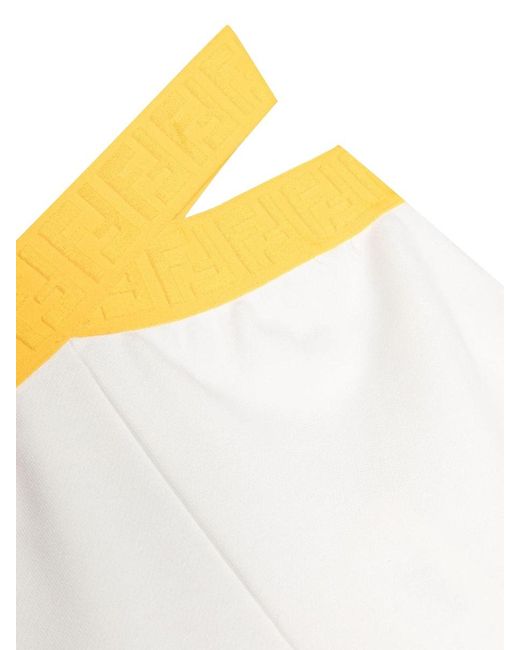 Fendi White Wide Sweatpants