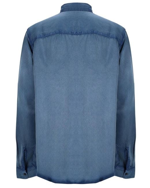 DIESEL Blue Regular Solid Shirt for men