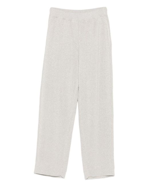 Pantalon À Design Côtelé Brunello Cucinelli en coloris White