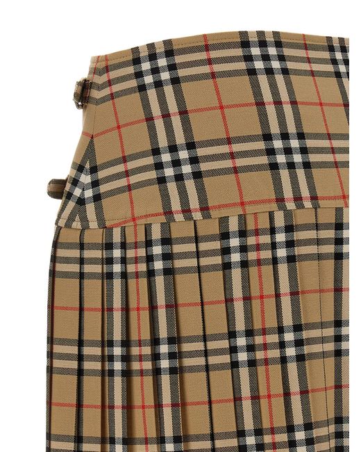 Burberry Kilt Rok in het Natural