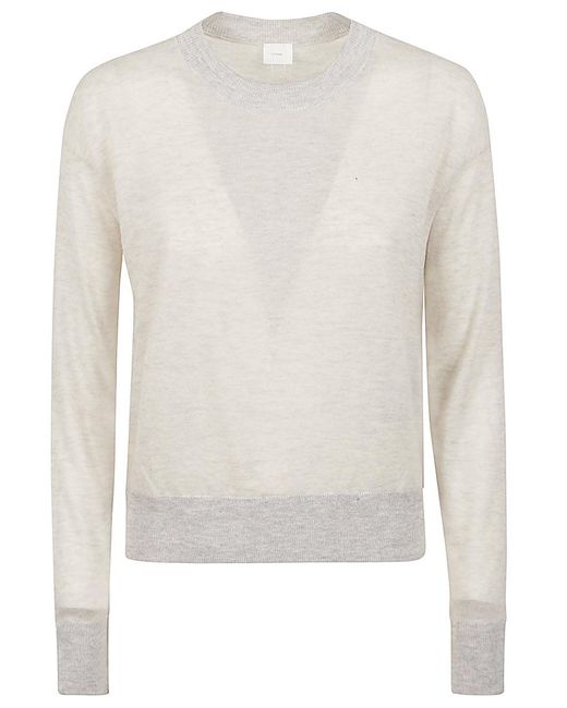 C.t. Plage White Cashmere Crewneck Sweater