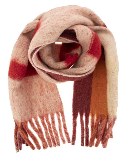 Alpaca, laine et foulard mohair mélange Marni en coloris Red