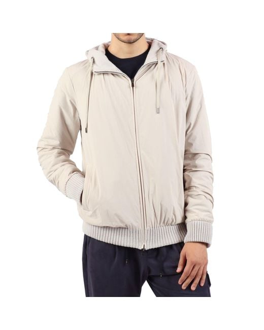 Herno White Reversible Bomber Jacket for men
