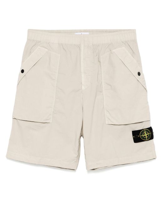 Stone Island Shorts Met Compass-Logopatch in het Natural voor heren