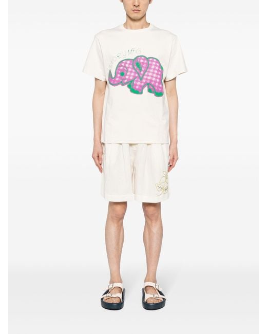 STORY mfg. White Bridge Shorts Sss24Stbrilinehe