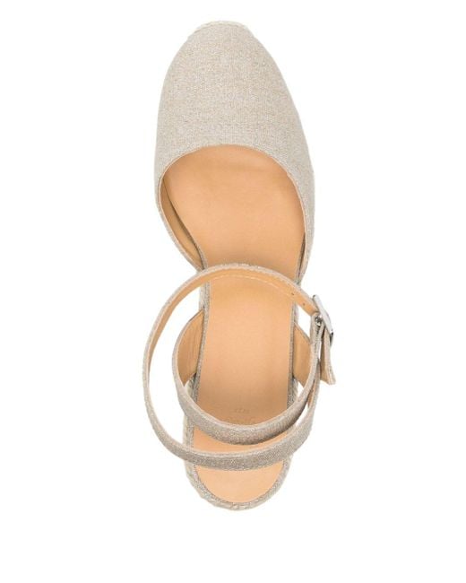 Castaner Natural Round Toe Espadrille Wedges