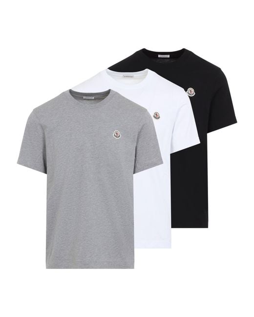 Moncler Gray Short Sleeves T Shirt
