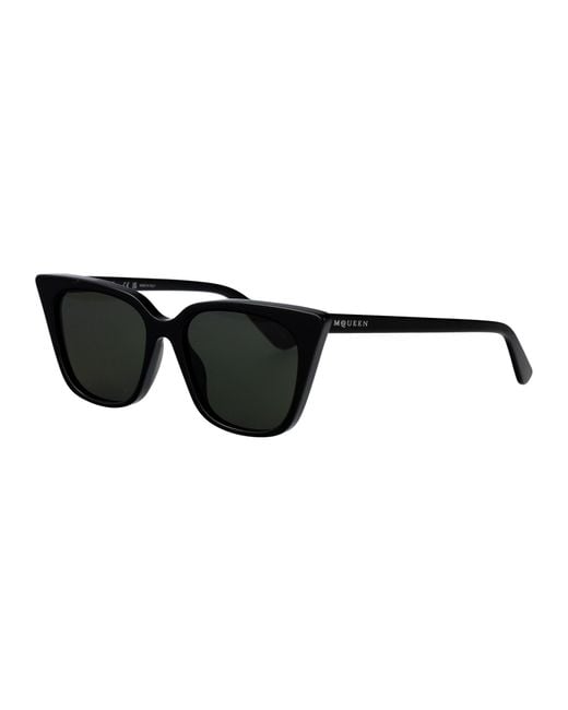 McQueen Black Acetate Sunglasses