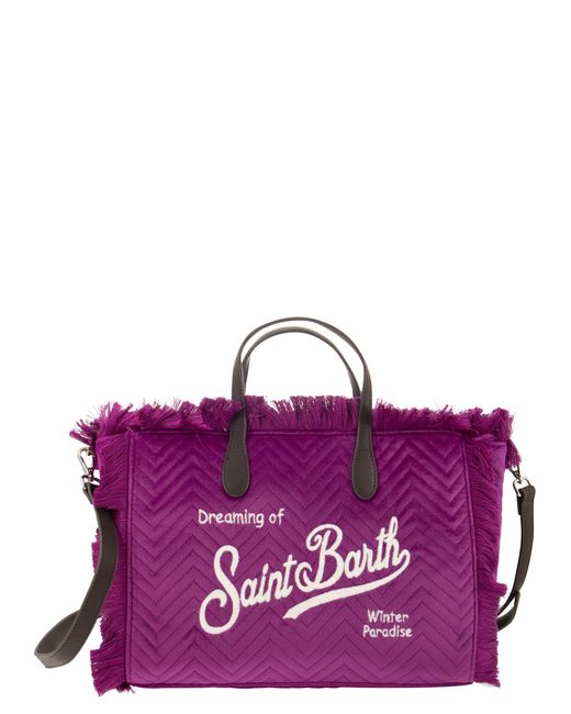 Mc2 Saint Barth Purple Gesteppte Handtasche