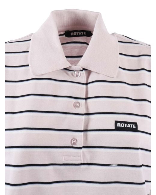 ROTATE BIRGER CHRISTENSEN White Plune Jersey Polo