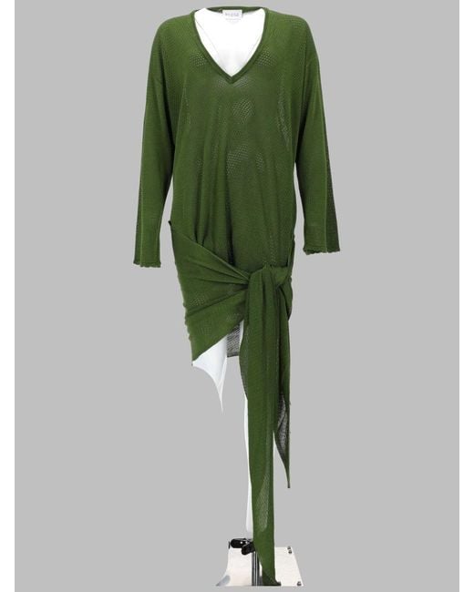 The Attico Green Stylish Mini Dress For