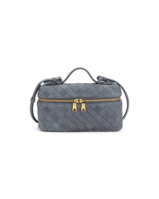Bottega Veneta Blue Mini Intrecciato Handbag 23Cm X 12Cm X 7Cm