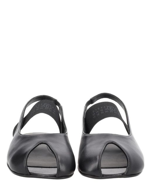 MM6 by Maison Margiela White Anatomic Numeric Slingback