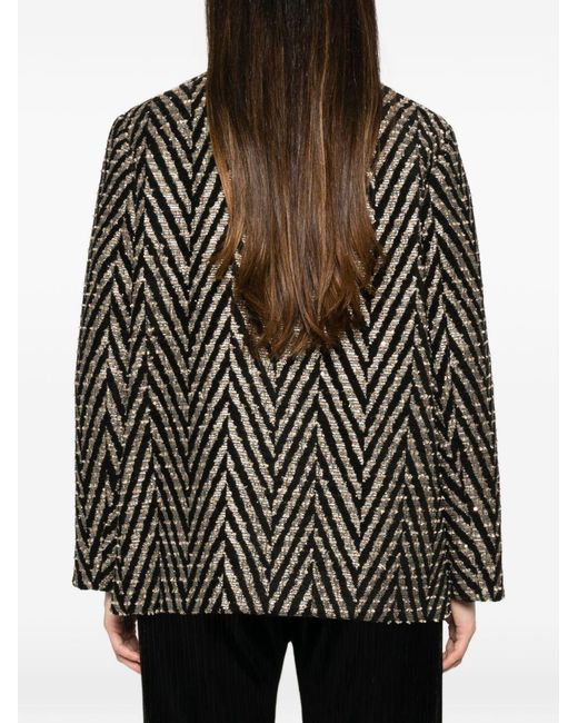 Forte_forte Chevron Oversized Jas in het Gray