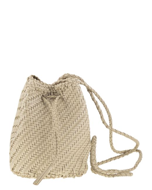 Dragon Natural Pompom gewebte Ledertasche