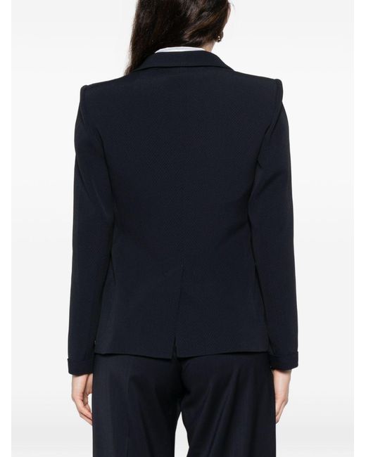 Emporio Armani Blue Double-Breasted Blazer Jacket