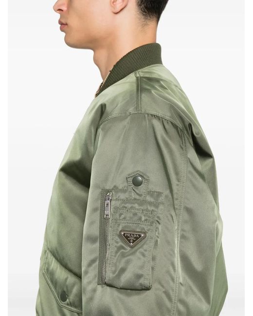 Veste Bomber En Re-Nylon Prada en coloris Green