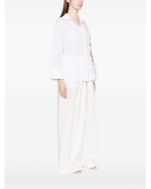 Trame Auree White Leinenhemd