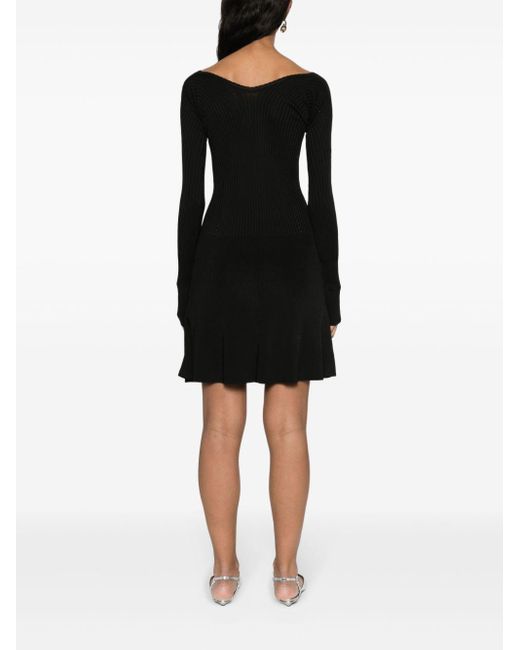 Jacquemus Flared Mini-Jurk in het Black