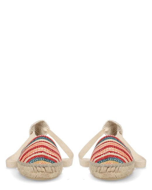 Manebí Pink Multicolour Cotton Flat