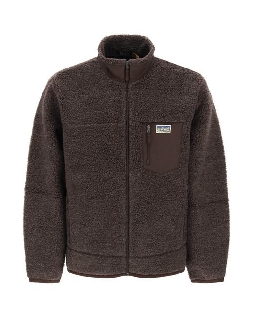 Polo Ralph Lauren Sherpa Fleece Jacke in Black für Herren