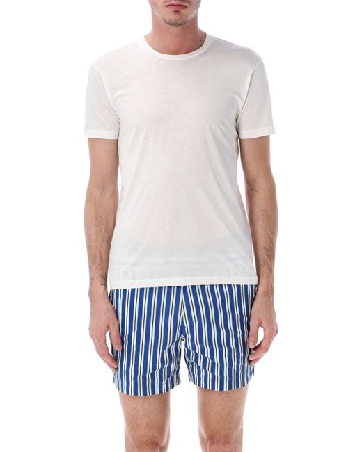Tom Ford Blue Crew-Neck Short-Sleeve T-Shirt