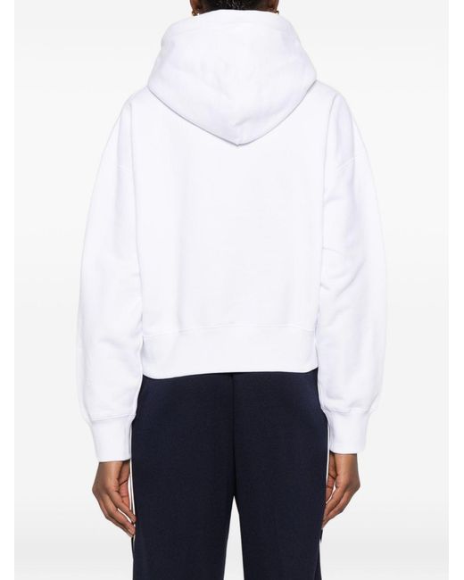 Gucci White Logo Cotton Hoodie