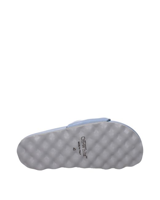 Off-White c/o Virgil Abloh Blue Ciabatte E Zoccoli Uomo Pelle Celeste for men